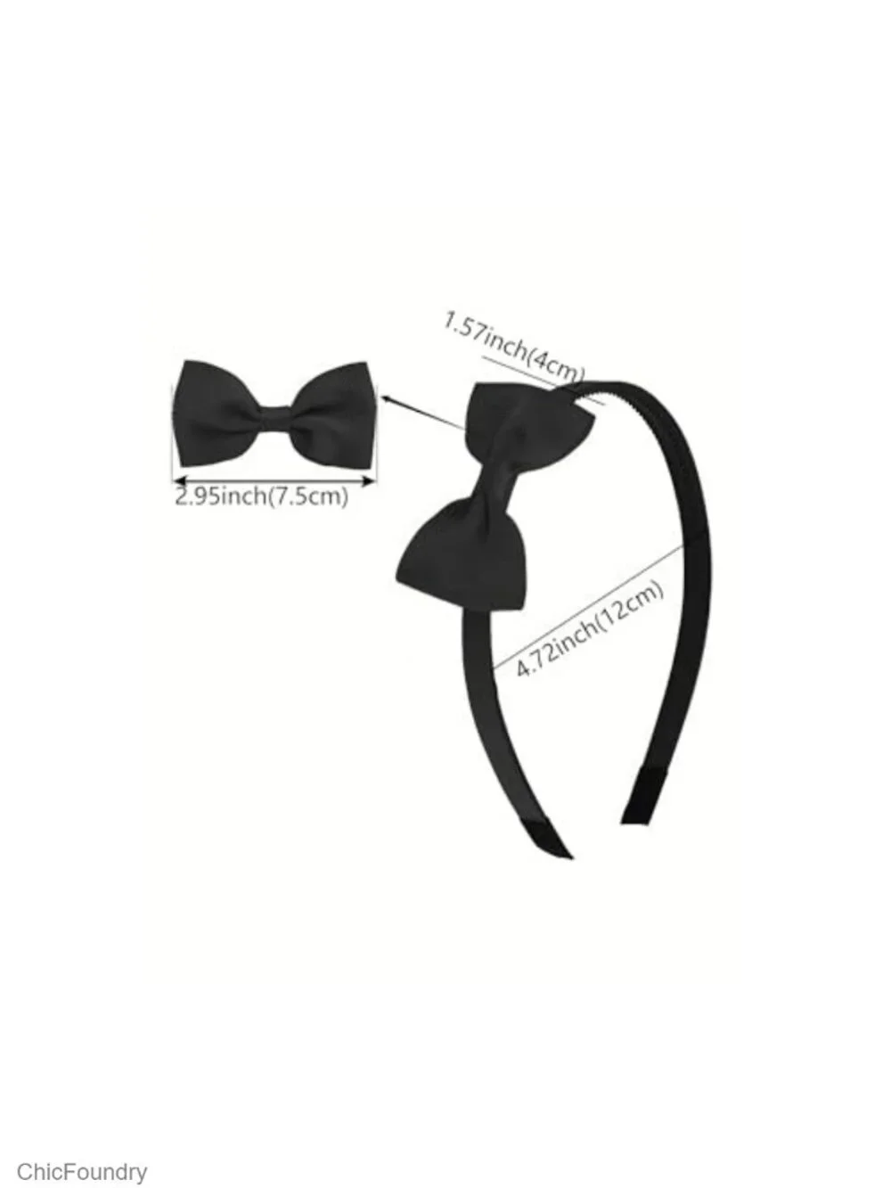 20 Pcs Girls Bow Headbands Grosgrain Ribbon Hairbands Non-Slip